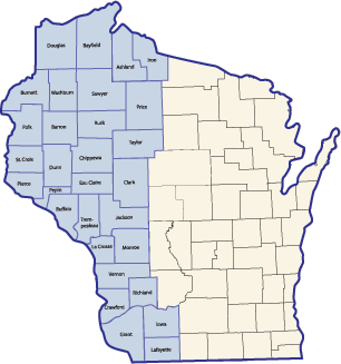 Wisconsin IBEW Region Map